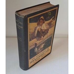 The Adventures of Huckleberry Finn by Mark Twain Harpers 1923 Hardback Book